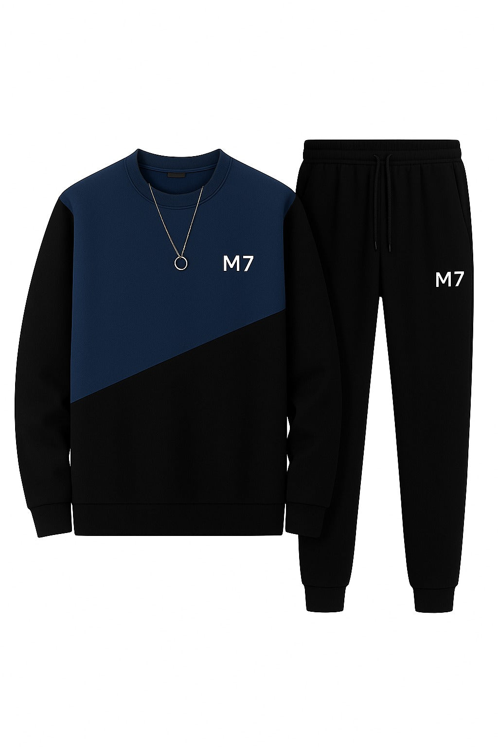 Blue M7 Printed Winter Track suite