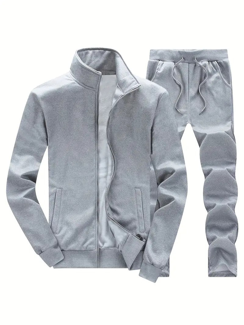 Ziper Grey Track Suit