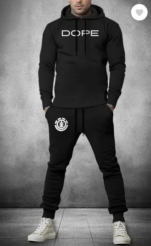 DOPE Printed Hoodie Track Suite