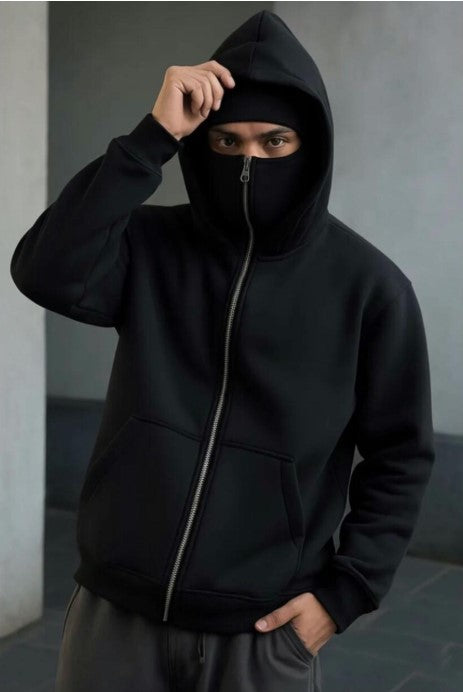 Black Mask Winter Hoodie
