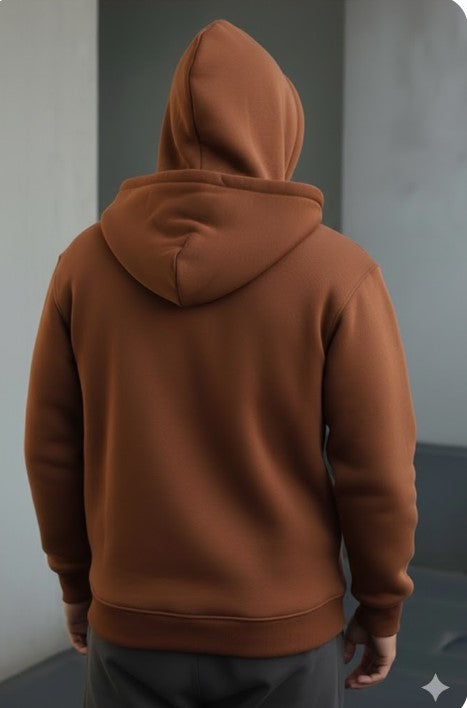 Brown Mask Winter Hoodie