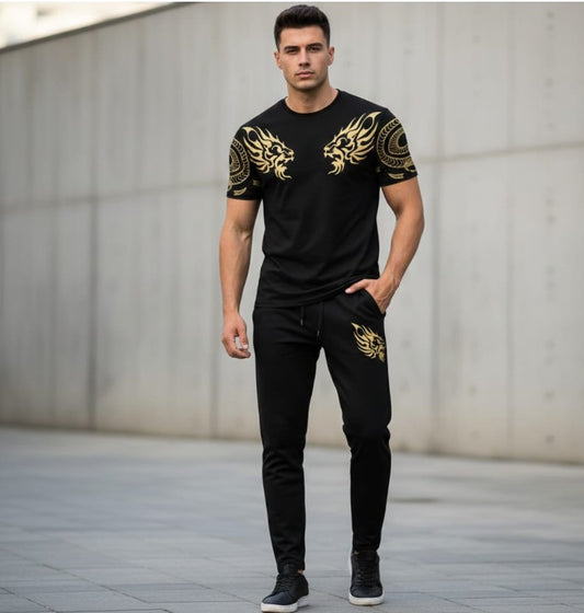 Men’s Summer Track Suit BLACK 2 LION – Lightweight & Breathable