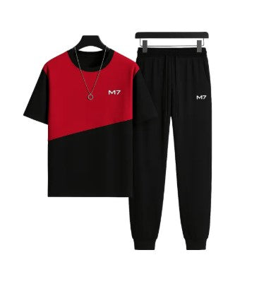 Men’s Summer Track Suit M7 RED– Lightweight & Breathable