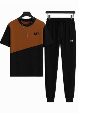 Men’s Summer Track Suit M7 BROWN – Lightweight & Breathable
