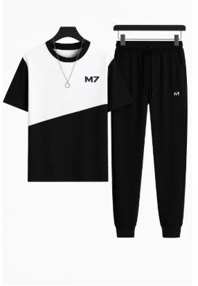 Men’s Summer Track Suit M7 WHITE – Lightweight & Breathable