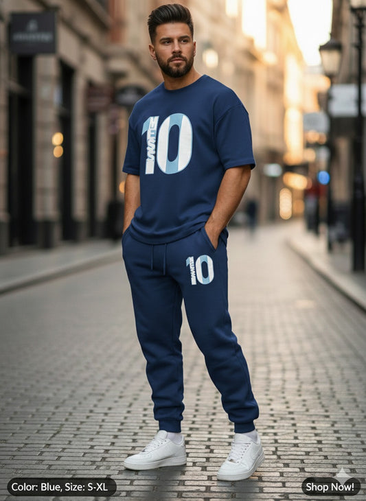 Men’s Summer Track Suit 10 blue – Lightweight & Breathable