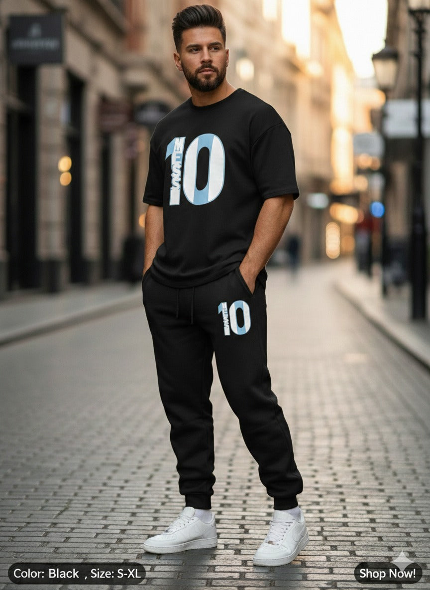 Men’s Summer Track Suit 10 Black – Lightweight & Breathable
