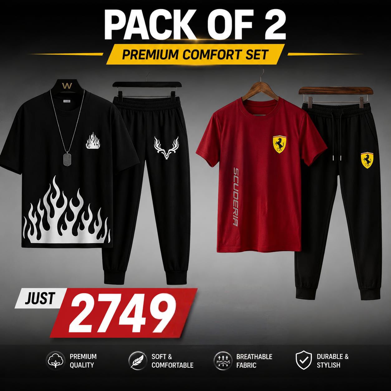 Men’s Pack of 2 Summer Track Suits