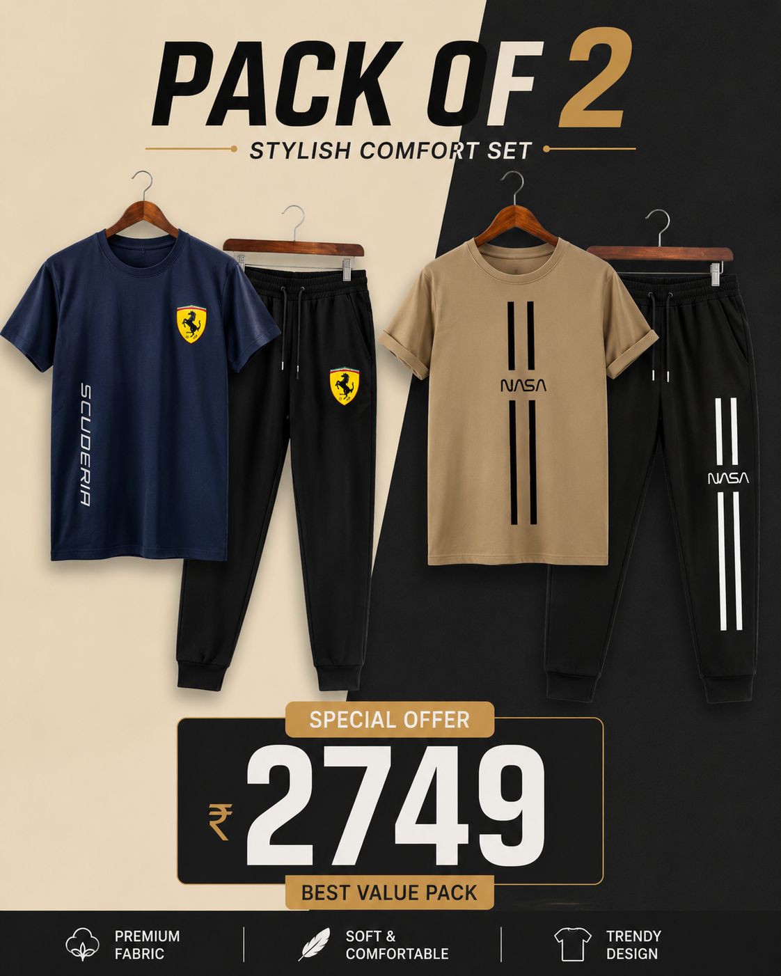 Men’s Pack of 2 Summer Track Suits