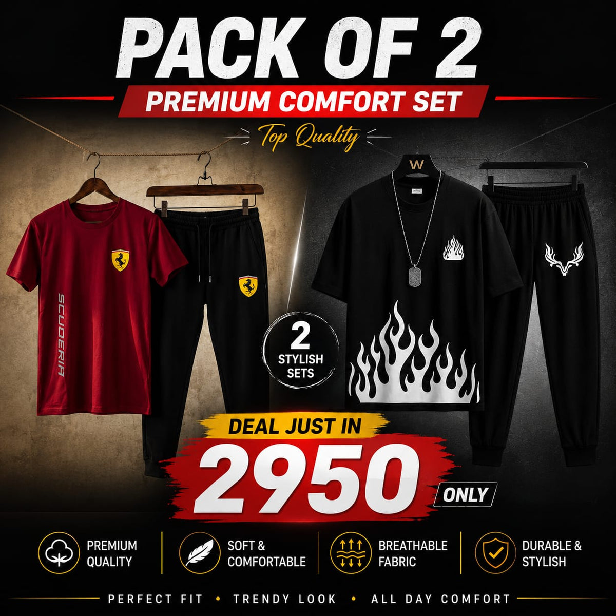 Men’s Pack of 2 Summer Track Suits