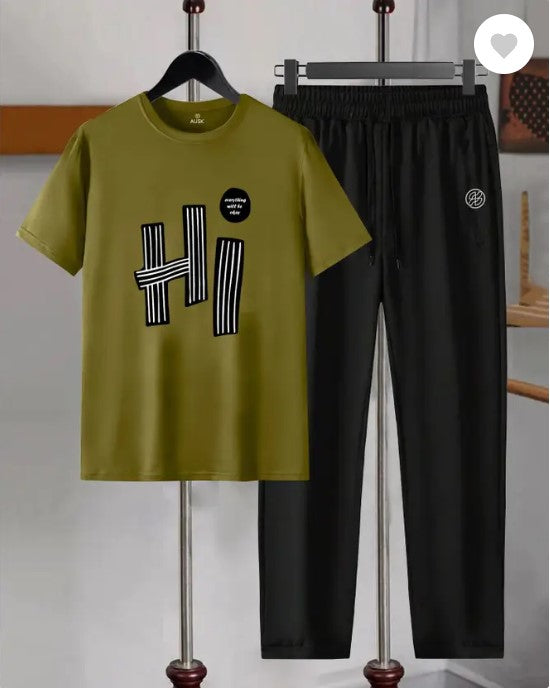 Men’s Summer OLIVE Track Suit (Hi)  – Lightweight & Breathable