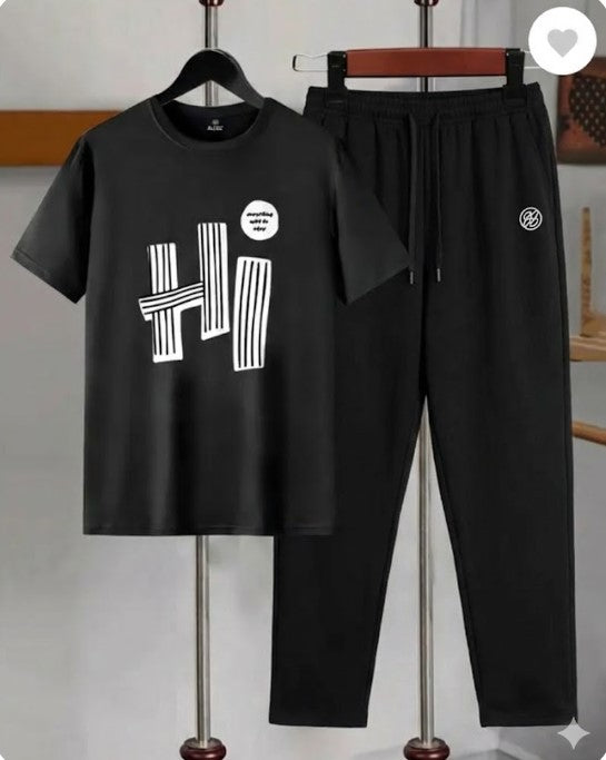 Men’s Summer BLACK Track Suit (Hi)  – Lightweight & Breathable