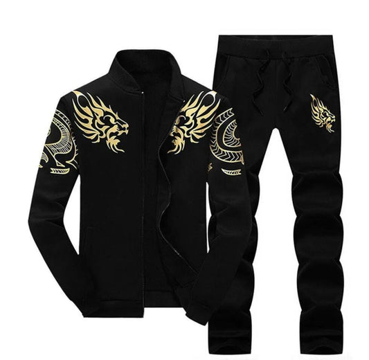 Lion Printed Men's Micro Fleece Track Suit